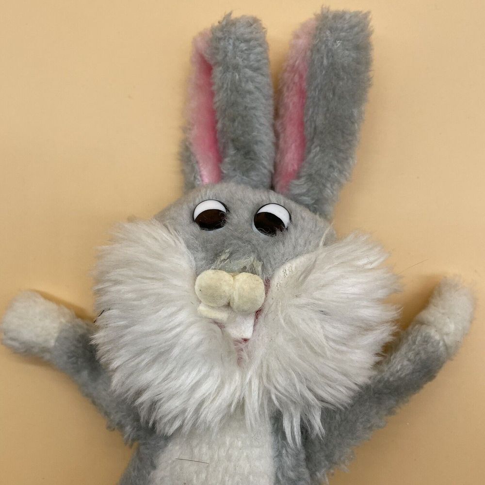 Vintage Plush Bunny Rabbit Grey Superior Toy & Novelty Co. 10" KCMO - Picture 2 of 6